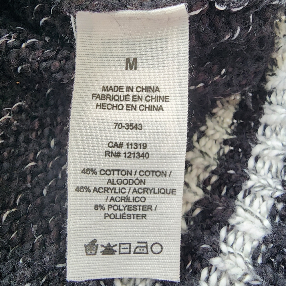 Garage Black & Cream Varsity Cardigan – Size M - Picture 7 of 9